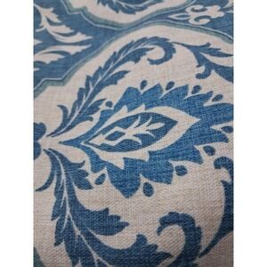 Raymond Waites‎ Mill Creek Fabrics Blue Floral Damask Decorator Fabric 1 7/8 Yd